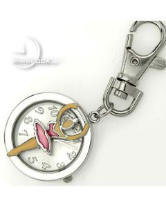 KEYCHAIN, Novelty Mini Clock Ballet, Dancing Ballerina